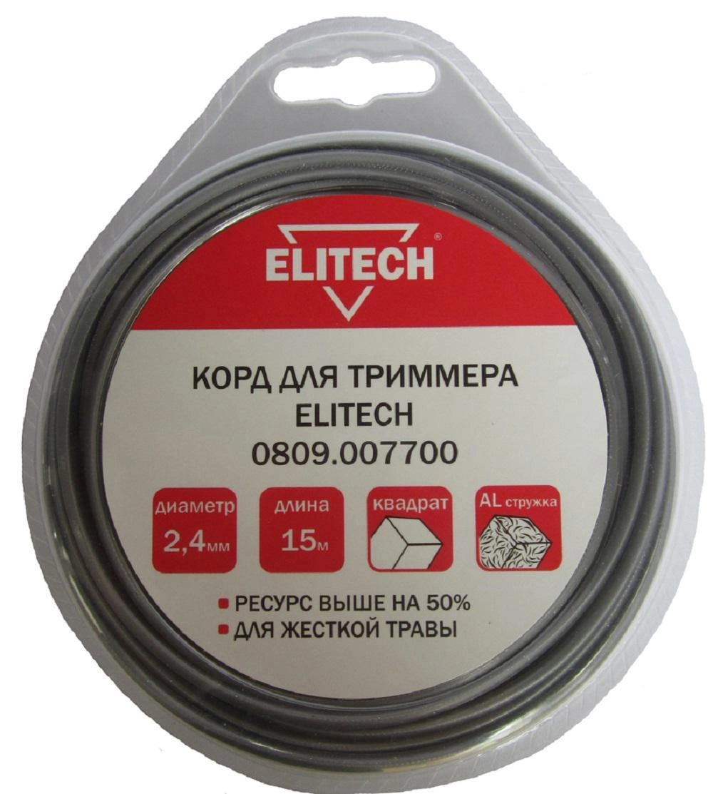 фото леска для триммеров elitech 0809.007700
