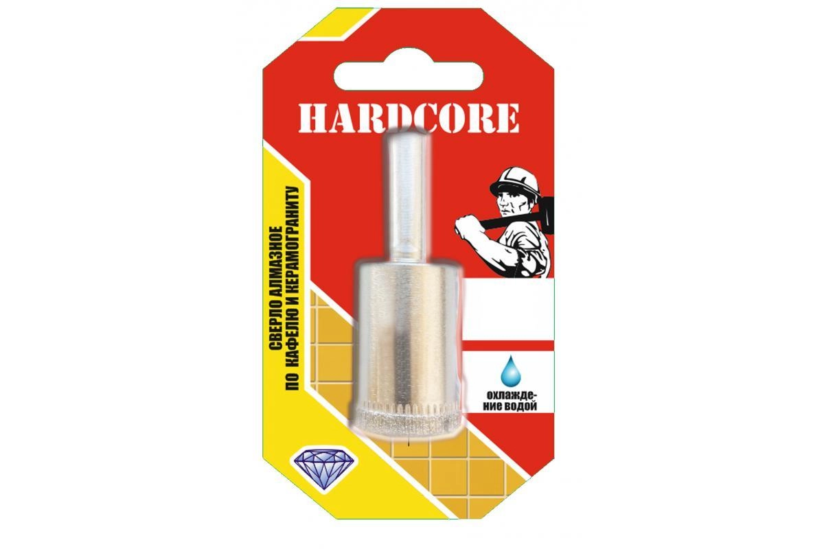 Коронка алмазная HARDCORE Ф14х55мм цилиндрический (152014)