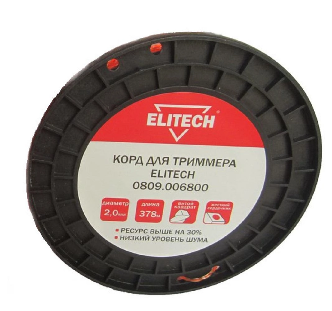 фото леска для триммеров elitech 0809.006800
