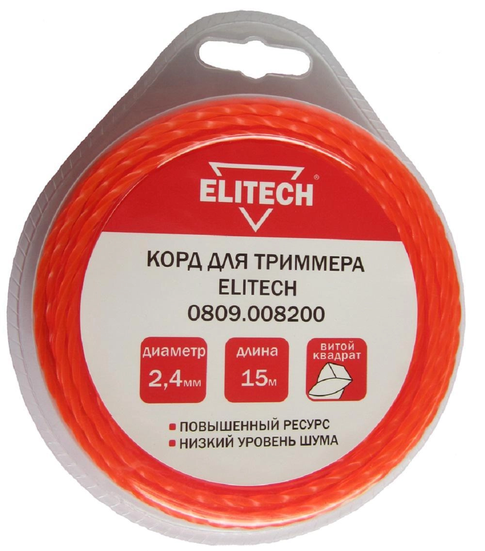 фото леска для триммеров elitech 0809.008200