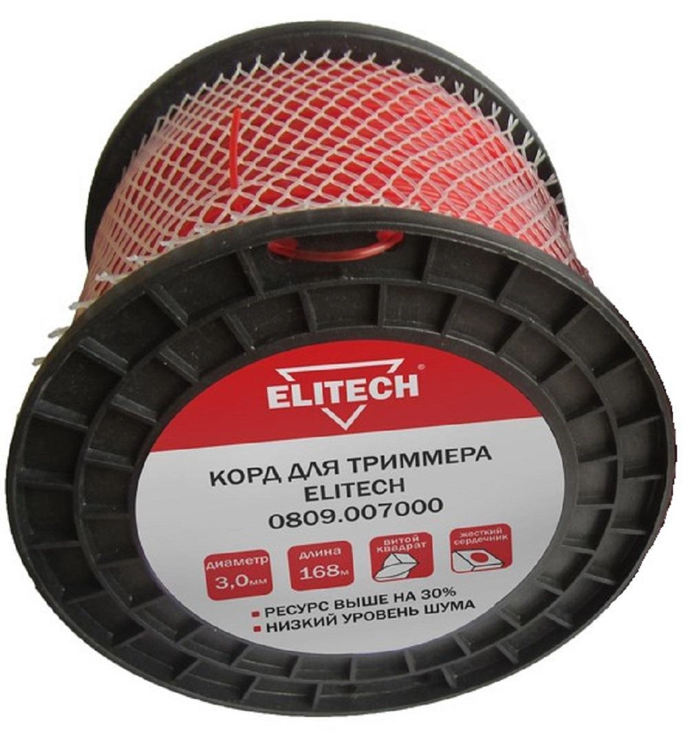 фото леска для триммеров elitech 0809.007000