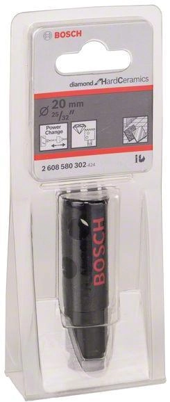 Коронка алмазная BOSCH Ф20х51мм резьба под адаптер (DIAMOND FOR HARD CERAMICS 2608580302)