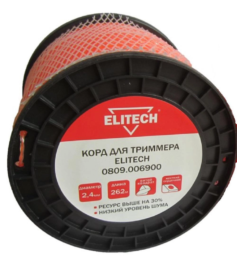 фото леска для триммеров elitech 0809.006900