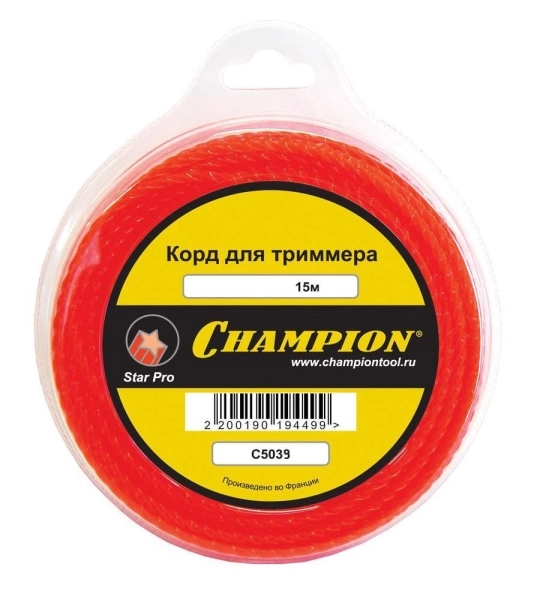 фото леска для триммеров champion star pro c5039