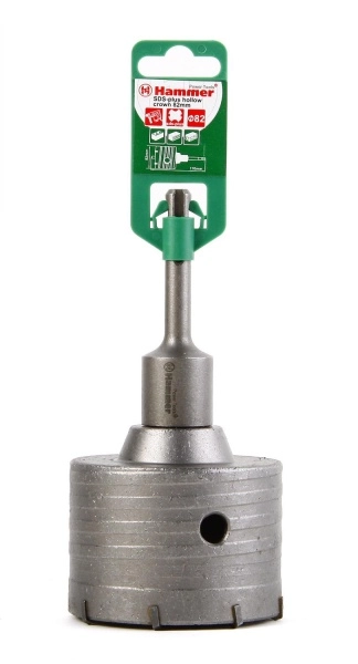 Коронка твердосплавная DC HD 82MM ТВС, 82 мм + переходник SDS+