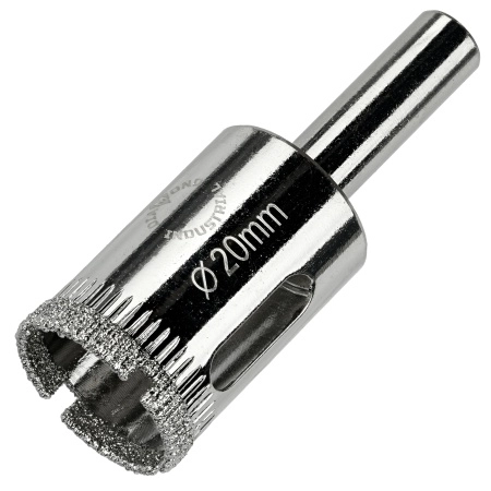 Алмазная коронка по керамике, плитке и стеклу 20 мм Diamond Industrial