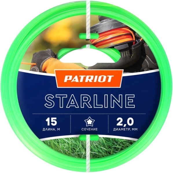фото леска для триммеров starline d 2,0мм l 15м