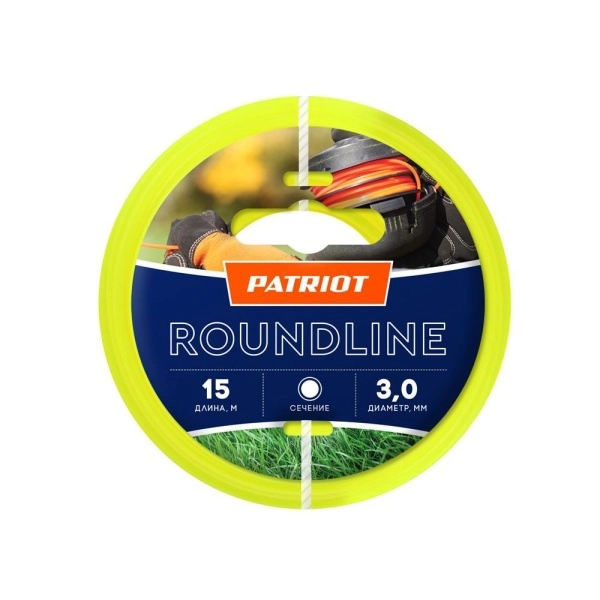 фото леска для триммеров patriot 805201019 roundline d 3.0мм l 15м