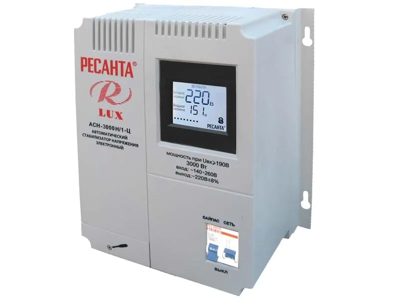 фото стабилизатор напряжения серии lux ресанта асн-3000н/1-ц