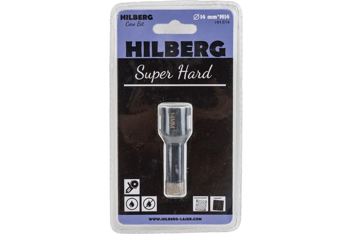 Коронка алмазная 14 мм Hilberg Super Hard M14