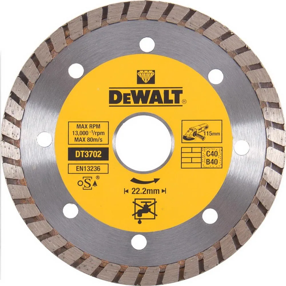 Круг алмазный DEWALT (DT3702-QZ) Ф115х22мм универсальный